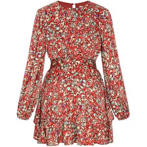 IZIA Jurk  lichtbeige / mintgroen / karmijnrood / pastelrood