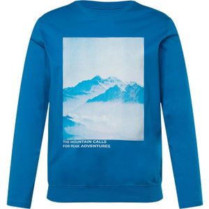 Men Plus Shirt  azuur / wit