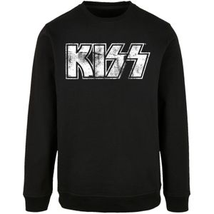 F4NT4STIC Sweatshirt 'Kiss Rock Band'  zwart / wit