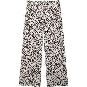 Pull&Bear Broek  stone grey / zwart / natuurwit
