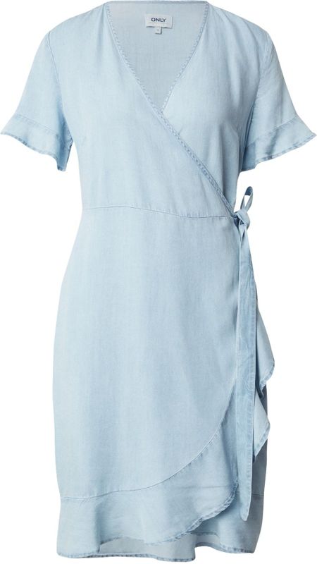 Onlpema - Korte Jurk - Denim - O-hals - Klokmouwen - Loose Fit