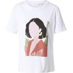 VILA Shirt 'VIKLAUSI'  goud / groen / rosa / wit