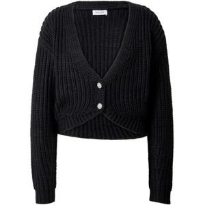 MYLAVIE by Sarah Harrison Gebreid vest  zwart