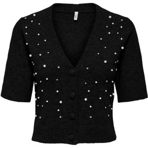 Onlrene - Vest - V-Hals - Korte Mouwen - Parel Versiering - Regular Fit
