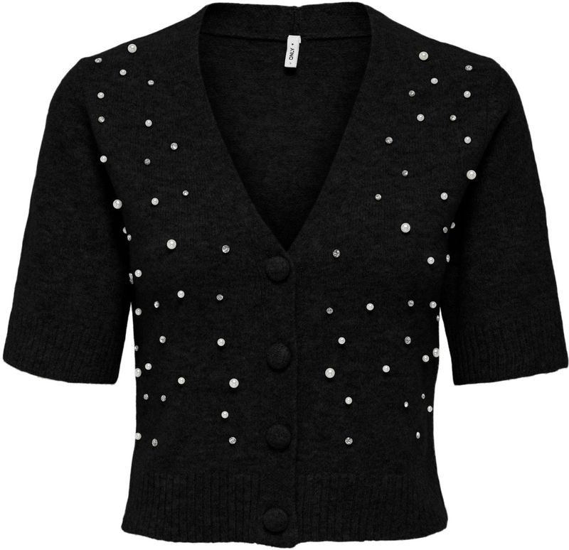 Onlrene - Vest - V-Hals - Korte Mouwen - Parel Versiering - Regular Fit