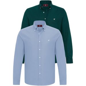 Williot Overhemd  blauw / groen / wit