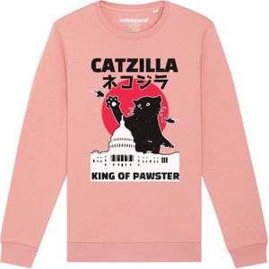 Watapparel Sweatshirt 'Catzilla'  gemengde kleuren / rosa