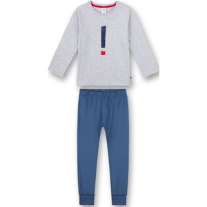 Sanetta Nachtkledij  duifblauw / grijs gemêleerd / rood