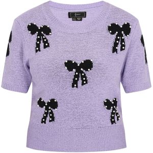 faina Trui  lila / zwart