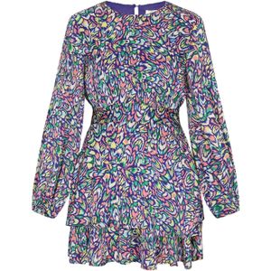 IZIA Jurk  indigo / limoen / groen / perzik