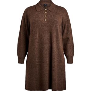 Zizzi Gebreide jurk 'MVISTA'  bruin