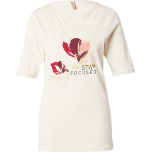 Soyaconcept Shirt 'DERBY 57'  lichtbeige / rood / wijnrood / zwart