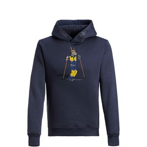 GREENBOMB Sweatshirt 'Animal Donkey Ski'  navy / geel / donkergrijs / oranje