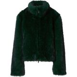 Marc Cain - Damesjack - Imitatiebont - Regular Fit - Opstaande Kraag - Ritssluiting