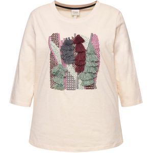 Ulla Popken Shirt  groen / pink / bordeaux