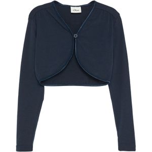 s.Oliver Casual Bolero - Regular Fit - Jersey met Bloemenknopen