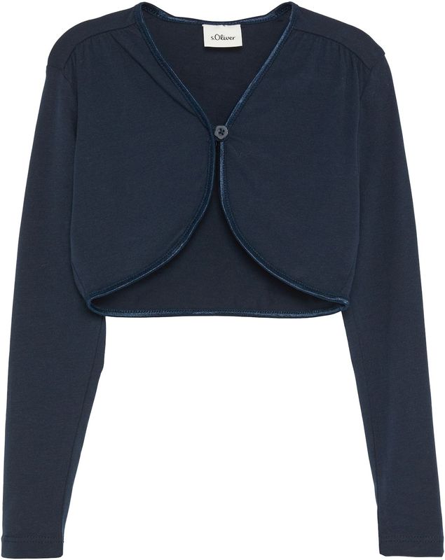 s.Oliver Casual Bolero - Regular Fit - Jersey met Bloemenknopen