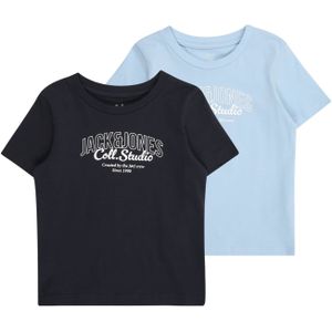 JACK & JONES MINI Shirt 'JJMAKOTO'  navy / lichtblauw / wit