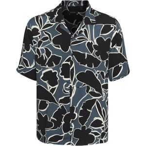 Matinique Overhemd 'Klampo'  duifblauw / zwart / wit