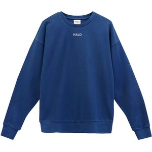 HALO Sweatshirt 'Duty'  saffier / taupe / donkergrijs / wit