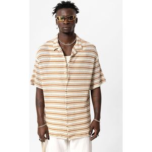 VAMOS CLO Overhemd  camel / ecru