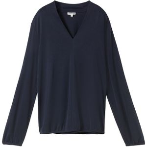 Sky Captain Blue - Longsleeve - V-hals - Lange Mouwen - Patches