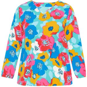 FELIPA Blouse 'Fashion Look'  blauw / lichtblauw / oranje / donkerroze