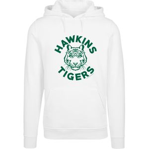 F4NT4STIC Sweatshirt 'Stranger Things Hawkins Tigers Netflix TV Series'  riet / wit
