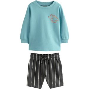 Next Set  cyaan blauw / bruin gemêleerd