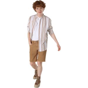 Colin's Overhemd  bruin gemêleerd / grafiet / kaki / wit