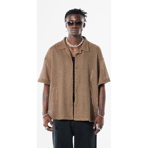 VAMOS CLO Overhemd  beige / donkerbeige