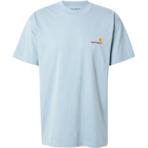 Carhartt WIP Shirt 'American Script'  lichtblauw