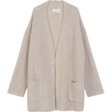 Marc O'Polo - Gebreid Vest - Taupe - Losse Pasvorm - Lange Mouw