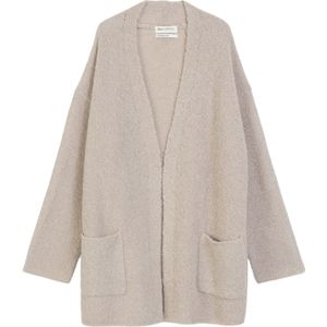 Marc O'Polo - Gebreid Vest - Taupe - V-hals - Lange Mouwen