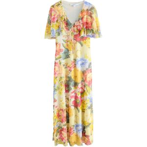 Next Jurk  lichtblauw / donkergeel / petrol / spar