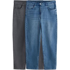 The Set Jeans  blauw denim / grey denim