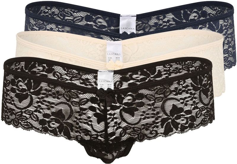 LASCANA - Hipster - Kant - Set van 3 - Dames