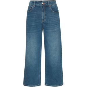 Lascana - 7/8 Jeans - Blue Washed - Katoen-Denim - Straight-Leg