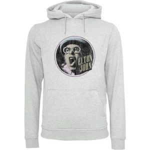 F4NT4STIC Sweatshirt 'Elton John Vintage Circle'  grijs / zwart