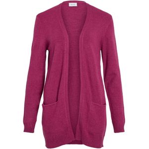 VILA Gebreid vest 'VIRil '  donkerroze