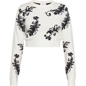 IZIA Trui  zwart / wolwit