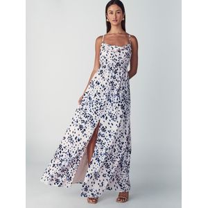 Willa Avondjurk 'BRODIE'  blauw / navy / wit