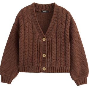 Next Gebreid vest  chocoladebruin