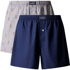 Hackett London Boxershorts 'Harry'  saffier / donkerblauw / bruin / offwhite