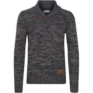 !Solid Trui 'Phil'  grijs gemêleerd / zwart
