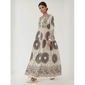 Hiccup Blousejurk  taupe / groen / zwart / offwhite