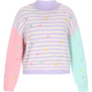 MYMO Trui  mintgroen / lila / rosa