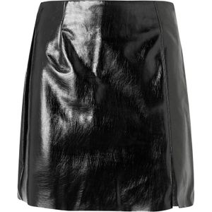 Vmnelly - High Waist - Korte Rok - Gecoat Effect - Glanzende Look