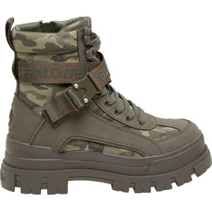 BUFFALO Veterlaarsjes 'Aspha'  kaki / olijfgroen / donkergroen