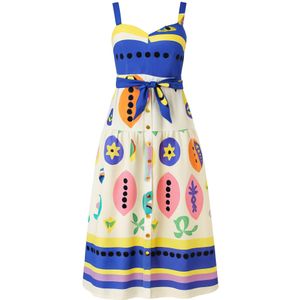 WOMAN VISION Jurk  blauw / geel / oranje / rosa / wit